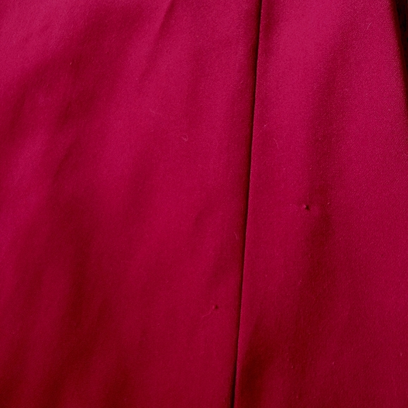 Vintage LA REDOUTE Long Candy Apple Red Lined Dress Coat - Picture 12 of 12